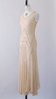Vintage 1930 s Art Deco Champagne Rayon Lace Dress And Jacket - Wedding  Bridal