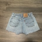Vintage Levi   s 505 Shorts Women   s Cut Off Denim 90s Daisy Dukes 1991 Vtg Nice
