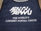 2x Vintage Apwu united States Postal Worker 2 Pocket Denim Blue Jean Apron Union