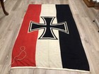 Original Wwi German Baltic Cross Flag W loop  Rope  Maker Tag And  2 Ink Stamps