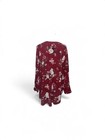 Torrid Women s Tunic Top Size 3 Multicolor Burgundy Floral Long Sleeve V-neck