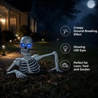Halloween Skeleton Outdoor Yard Decor  Ground Breaking Skeleton Led Eyes 