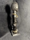 Baule Ancestor Figure Blolo Bian Ivory Coast Female Fertility Shell Adorned