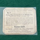 1940 Cracker Jack    british Empire Heros    Commander H  G  Malcolm V c  Trd Cd  57