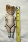 Antique Mini German All Bisque Jointed Doll Marked 5000 W hair Read