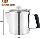 Multi Use Percolator Coffee Pot Stainless Steel Stove Top Coffee Maker 