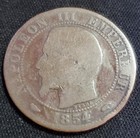 1854 France 10 Centimes Coin  Napolean Iii