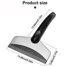 1pc Car Ice Scraper Snow Removal Shovel Stainless Steel Winter Tool - New
