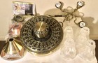 Hampton Bay St Claire Htf Ornate Relief 52  Aged Bronze Ceiling Fan W light Kit 