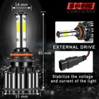 4-sides 9012 Led Headlight Bulbs Kit Hi Low Beam 6000k Super Bright Power 2021