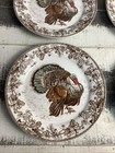 William Sonoma 10  Plymouth Thanksgiving Turkey Plates Set Of 4