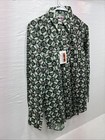 New Mens Denver Green Design Long Sleeve Pearl Snap 14 5 Small Aa-81