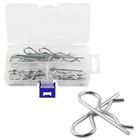 15pcs Cotter Pin Assortment Kit  R Clips Heavy Duty Zinc Plated Spring Faste