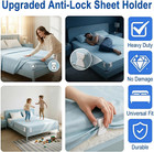 Bed Sheet Holders For Corners upgrade Fitted Sheet Holder Grippers   4pcs Bed
