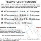 Sterile Tube Feeding Kit Milk Syringes Whelping Pup Kitten Sml Animal 4 5 6 8 Fr