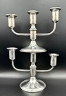 Sterling Silver Three Tier Vintage Candle Holders Set Of 2