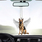 German Shepherd Dog In Angel Wings Christmas love Dog Car Ornament Xmas Gift