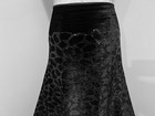Black  Stretch Velvet Sequins Embroidery Fabric 60    Width Sold By Yard