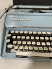 Vintage 1962 Remington Fleetwing Portable Typewriter Blue Works