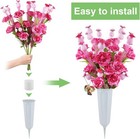 Red Cemetery Flowers For Grave - Artificial Rose Memorial Flowers With Cemetery 