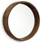 Rutledge   King Midwood Wall Mirror - Rustic Round Mirror - Decorative Mirrors