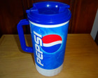 Pepsi 40 0z  Insulated Plastic Travel Mug Jug With Lid  Whirley Industries Usa
