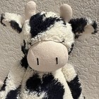 Retired Jellycat Bashful Calf Medium 12  Plush Cow Black White Stuffed Toy