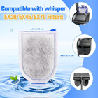 15 Pack Carbon Filter Cartridges Compatible With Tetra Whisper Ex30 ex45 ex70   
