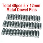 40 Pcs M5 5x12mm Metal Dowel Pins 304 Stainless Steel Shelf Support Pegs