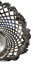 Art Nouveau Sterling Silver Woven Basket Theodore  Starr  Pierced Angel Cherub