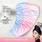 2-layer Satin Quick-dry Hair Cap   Turban  Thick  Silk Care  Absorbent For Women