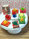 Dollhouse Miniature Lot Of 9 Wrapped Christmas Presents Fancy Bows  11  1 12
