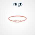 Fred Force 10 Series Medium 18k Rose Gold Half Set Diamond Bracelet