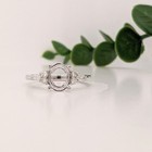 7x9 Mm Oval Shape Semi Mount Ring  925 Sterling Silver Semi Mount Ring