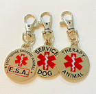 Service Dog  Esa  Therapy Dog Id Tags - Clip-on Pet Charm