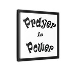 Prayer Is Power Framed Canvas Wall Art Inspirational Christian Decor