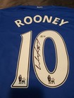 Nike Manchester United Wayne Rooney Autographed Blue White Soccer Jersey