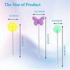 300pcs Sewing Pins Flat Head Straight Pins With Butterfly Heads  Long 2 16inc   