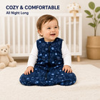 Cozy Night Baby Sleep Sack 3-pack Soft Breathable Cotton Wearable Blanket 6-18m