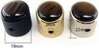 4pcs Amber Top Guitar Dome Knob Volume Tone Control Knobs For Electric Black