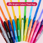 24 Pcs Twistable Silky Crayons Washable Non Toxic Mess Free Kids Ages 3  Art Set