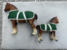 Nice Vintage Breyer Horse  8384 Chestnut Clydesdale Draft Mare Foal Blankets