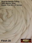 Hr125-100-fs Morezmore Off-white Flesh 100g Merino Wool Roving Needle Felting