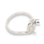Side-set Pear Solitaire Pre-notched Ring Mounting