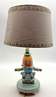 Vintage Lamp Humpty Dumpty Nursery Baby Room 1958 Wooden Pink Blue Nursery Rhyme