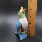 Pfaltzgraff Song Bird Pie Vent Pistoulet Stoneware Green Blue Red Figurine