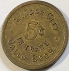Amador City  California  Cosmopolitan Saloon Listed Trade Token