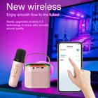 Wireless Karaoke Speaker W  Rgb Lights  Dual Mics  Portable Bluetooth System