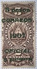 Travelstamps  1907 Nicaragua Revenue Official Scott  O186  Mint  Mogh  5 Pesos