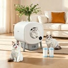 Used Self Cleaning Litter Box  Large Capacity Automatic Cat Litter Box